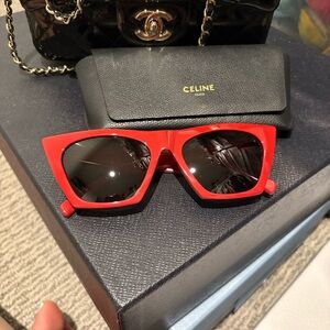 Celine Vibrant Red Cat-Eye Sunglasses